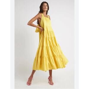 Aje. Solstice Tiered Maxi Dress Daisy Yellow NWT